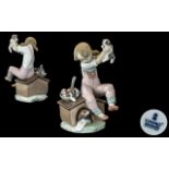 Lladro Hand Painted Porcelain Figure ' Pick of the Litter ' Model No 7621. Sculpture Salvador Debon.