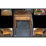 Art Nouveau - Inlaid Oak Games Table, The Top Cover Divided Into Four Sections,