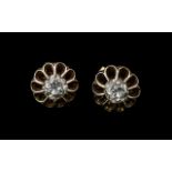 A Fine Pair of Diamond Set Stud Earrings