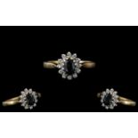 Ladies 9ct Gold Attractive Diamond and S