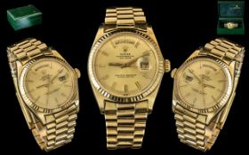Rolex - Gents 18ct Gold Oyster Perpetual