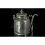 Victorian Pewter Self Pouring Teapot, ma