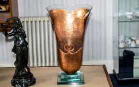 Large Modern Freestanding Vase, moulded