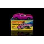 Matchbox Super fast No 5 Lotus Europa Diecast Model Car by Lesney, Shocking Pink Colour way,