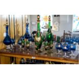 Collection of Coloured Venetian Glass,