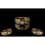 Ladies 14ct Gold - Nice Quality Single Stone Diamond Set Ring. Marked 14ct to Interior of Shank.