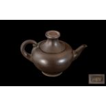 Chinese Clay Yixing Teapot, marked to base. Height 3", length 5".
