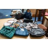 Quantity of Ladies New Fashion Handbags & Shoppers, comprising real leather green handbag,