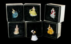 Collection of Royal Doulton Miniature Ladies, comprising Noelle M222, Barbara M219, Susan M208,