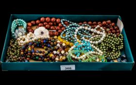Quantity of Beaded & Pearl Necklaces, all as new, comprising Honora pearls, Unakite beads,
