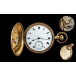 American Watch Co Waltham 17 Jewels Key-less 10ct Gold Filled Full Hunter Pocket Watch.