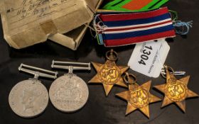 Collection of WWII Medals, comprising War Medal, Defence Medal, Africa Medal, 1939-45 Medal,