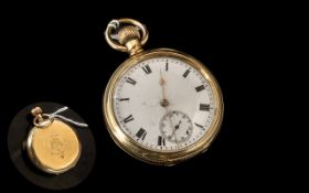 ' Royal ' A.W.W. Company Waltham 17 Jewels - Adjusted 14ct Gold Filled Open Faced Pocket Watch.