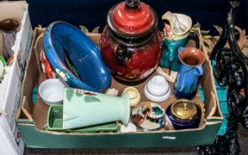 Quantity of Assorted Pottery & Porcelain, comprising Toby Jugs, Rum Pot, Cottage Ware,