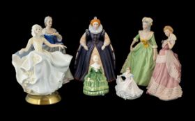 Three Royal Doulton Figures, comprising 'Sweet Sixteen' HN2734, 8" tall, 'Belle' HN2340 5" tall,