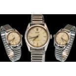 Rolex Oyster Mechanical Steel Cased Wrist Watch. Ref No 6082, Serial No 811400. Date 1952.