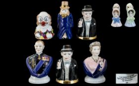 Royal Worcester Limited Edition Collection Candle Snuffers, comprising Queen Elizabeth II and the