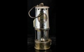 Miner's Lamb Type 6 - Eccles Protector type 6 brass miners Davy lamp in good condition, 9" tall.