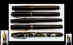 A Good Collection of 1930's / 1940's Fountain Pens ( 5 ) In Total.