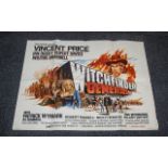 Original Colour Movie Poster Vincent Price Witchfinder General. Measures 100 by 80 cms.