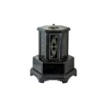 Art Deco Period Key-wind 1930's Black Bakelite Musical Cigarette Dispenser, Movement by Reuge,