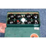 Boxed Set of B & A Carpet Bowls, indoor carpet game in original box with full instructions.