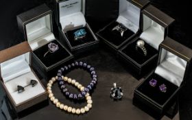 Collection of Sterling Silver Stone Set Jewellery from The Genuine Gemstone Company,