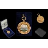 Southport and District Football League 9ct Gold and Enamel Medal, For Winning The 1922-23, Div 2,