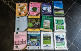 Tennis Interest - Large Collection of Wimbledon Lawn Tennis Programmes, dating from 1979 onwards,