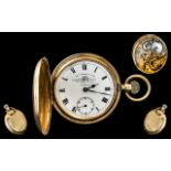 Thomas Russell and Son - 10 Jewels Gold Filled Full Hunter Pocket Watch,