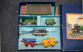 Hornby Train Set, No. 601 Goods Set, clockwork, Gauge 0, in original box.