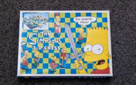 The Simpsons 3D Chess Set, complete and in original box.