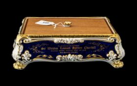 Paragon Sir Winston Churchill 1874-1965 Commemorative Cigar Casket, cedar wood, with plaque,