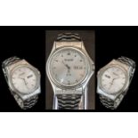 Accurist - WR50 Stainless Steel Just-Date Gents Wrist Watch. MB-796S, Cal 2305, Sr 626 SW-7Q10.
