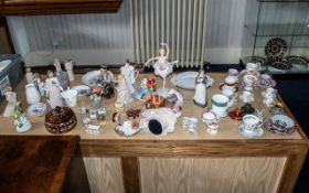 Large Collection of Porcelain and Pottery, including Willow Tree figures, bird ornaments,
