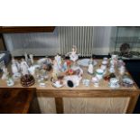 Large Collection of Porcelain and Pottery, including Willow Tree figures, bird ornaments,