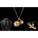 9ct Gold and Silver Pair of Masonic Balls, Which Open Up to Reveal Masonic Symbols,