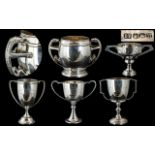 A Good Collection of Sterling Silver Trophy Cups - All Fully Hallmarked for Sterling Silver ( 4 )