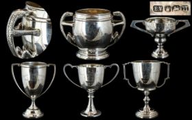 A Good Collection of Sterling Silver Trophy Cups - All Fully Hallmarked for Sterling Silver ( 4 )