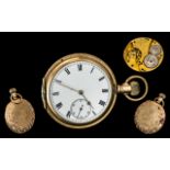 American Watch Co Waltham Traveller Key-less 14ct Gold Filled and Ornate ( Deluxe ) Full Hunter