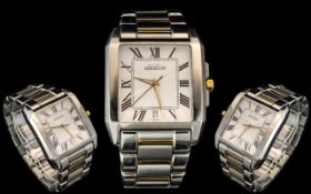 Michael Herbelin of Paris - Gents Stainless Steel and Gold Tone Wrist Watch.