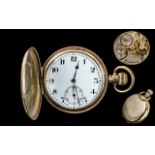 Admiral - Swiss Made Superior Gold Filled Full Hunter Pocket Watch ( Key-less ) The Movement with 3