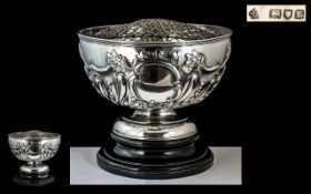 Antique Period Superb - Sterling Silver Rose Bowl and Stand.