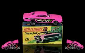 Matchbox - Super fast No 70 Dodge Dragster ( Mark 4 ) Diecast Model Car with Racing Suspension,