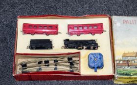 Palitoy Electric Battery Driven Train Set, with Locomotive, Tender, Two Coaches,