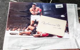 Muhammad Ali - Boxing Legend Autograph on a Page From Album Dated 1988.