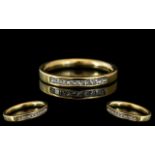 18ct Gold Diamond Band Channel Set With