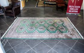 Large Middle Eastern Rug, in green groun