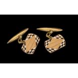 A Pair Of Antique 9ct Gold Gents Cufflin