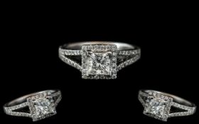 Platinum - Superb Split-Set Diamond Set